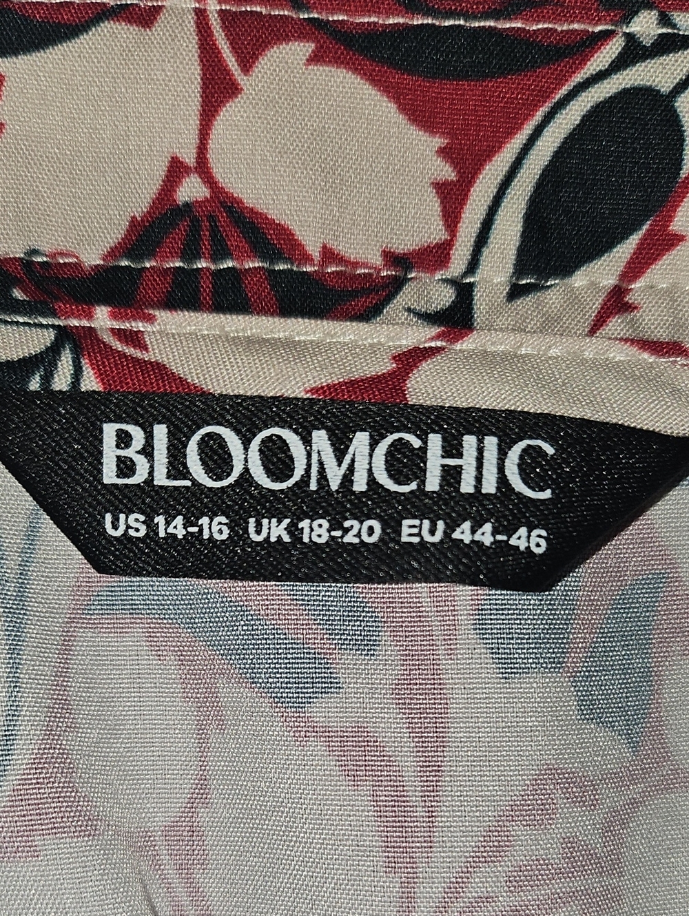 Bloomchic Boho Print Ruffles Shirred Pocket Elastic Waist Dress XL 14/16 - Picture 3 of 5